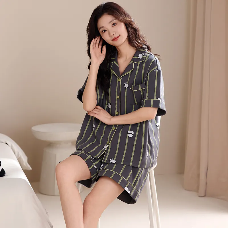 XIAFENYAN Pajama Set Unisex Gray-6