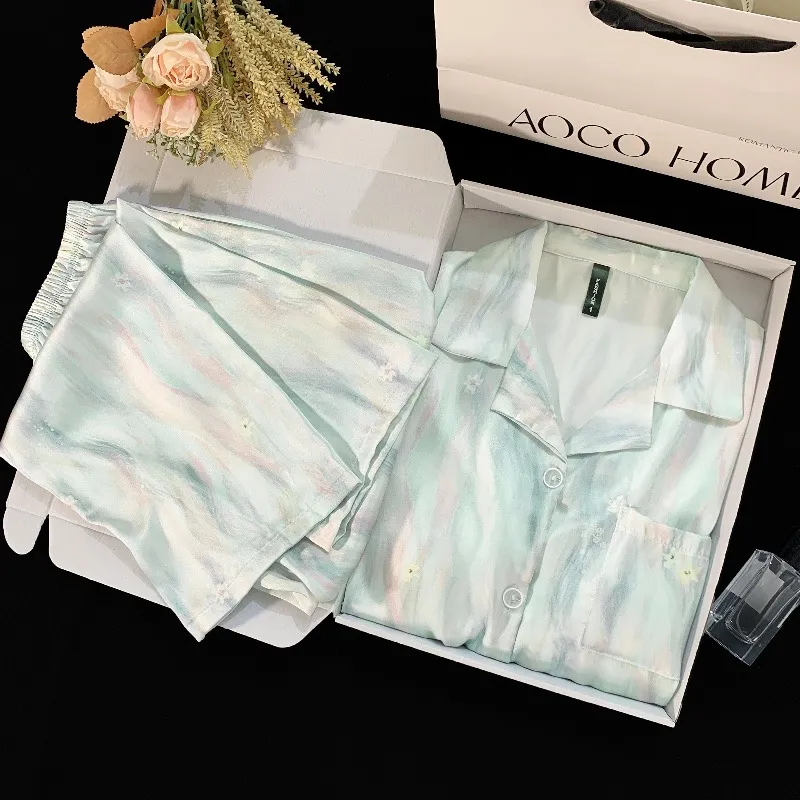 XIAFENYAN Pajama Set Women's Blue-5