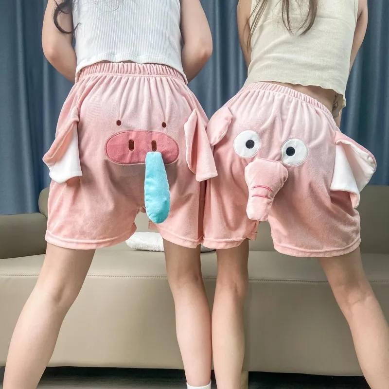 XIAFENYAN Pajama Pants Unisex Pink-4