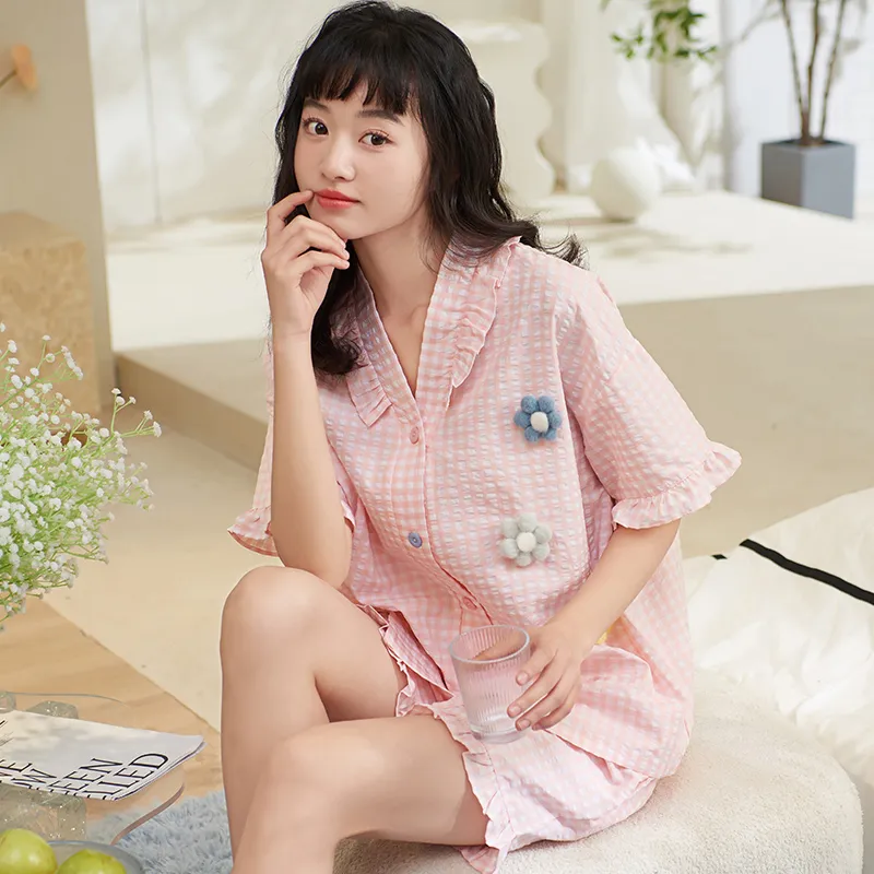 XIAFENYAN Pajama Set Women's Pink-3