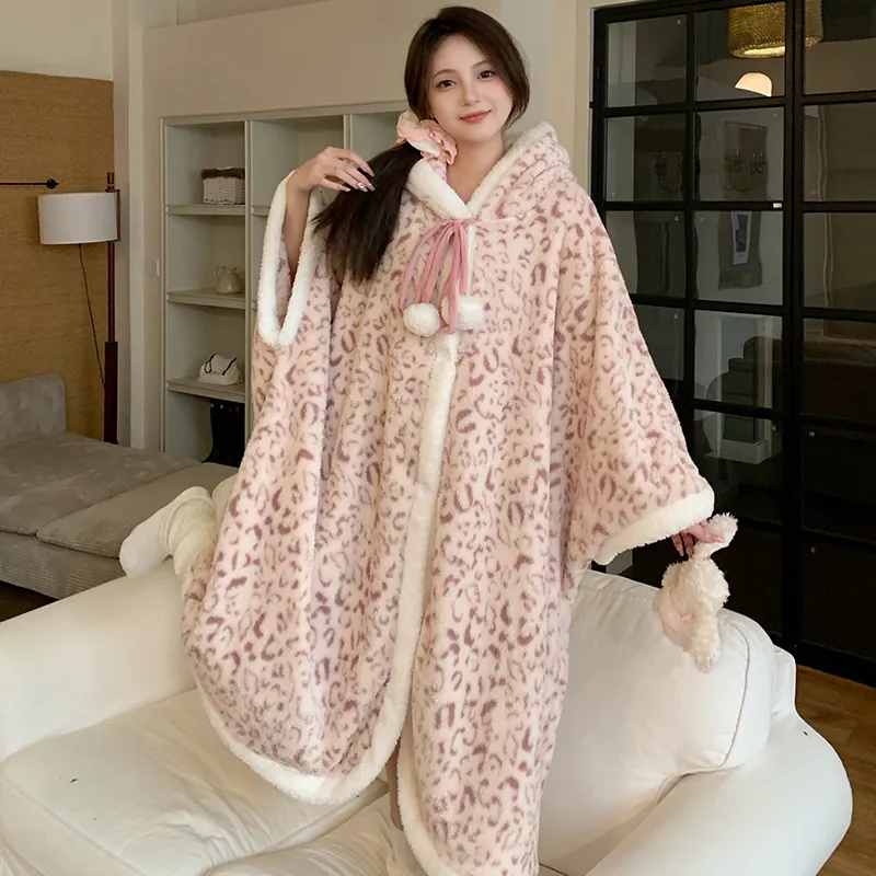 XIAFENYAN Bath Robes Women's Pink-3