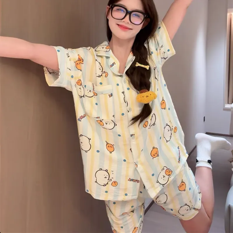 XIAFENYAN Pajama Set Women's Green-1