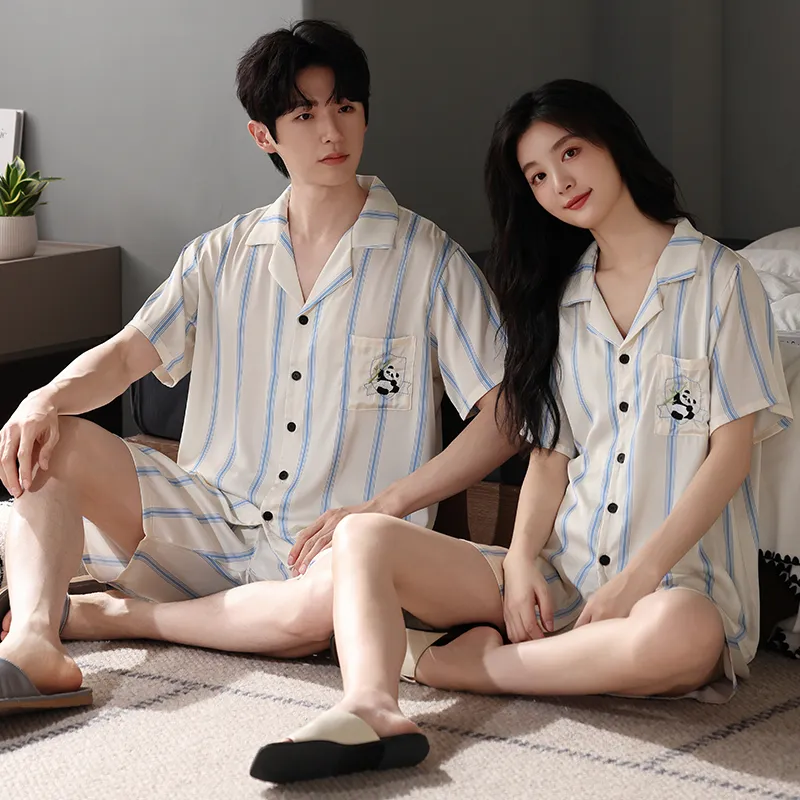 XIAFENYAN Pajama Set Unisex Apricot-3
