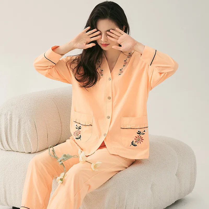XIAFENYAN Pajama Set Women's Orange-2