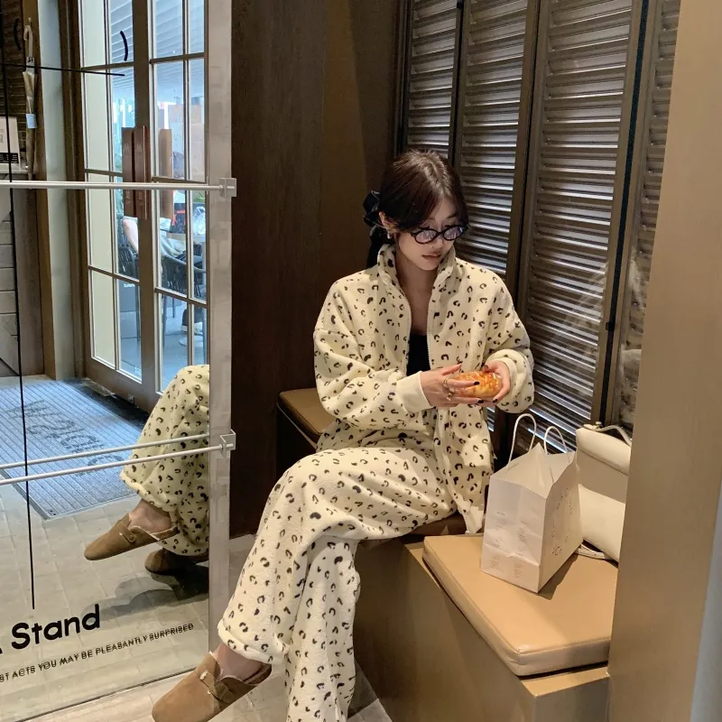 XIAFENYAN Pajama Set Women's Apricot-4