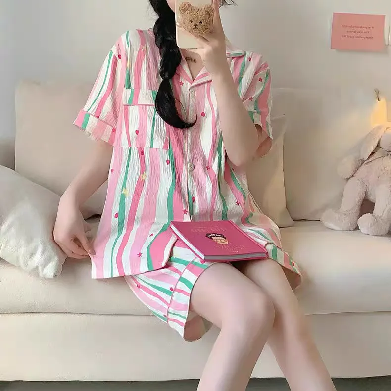 XIAFENYAN Pajama Set Women's Pink-4