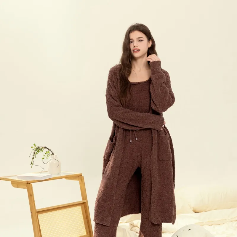 XIAFENYAN Pajama Set Women's Brown-1