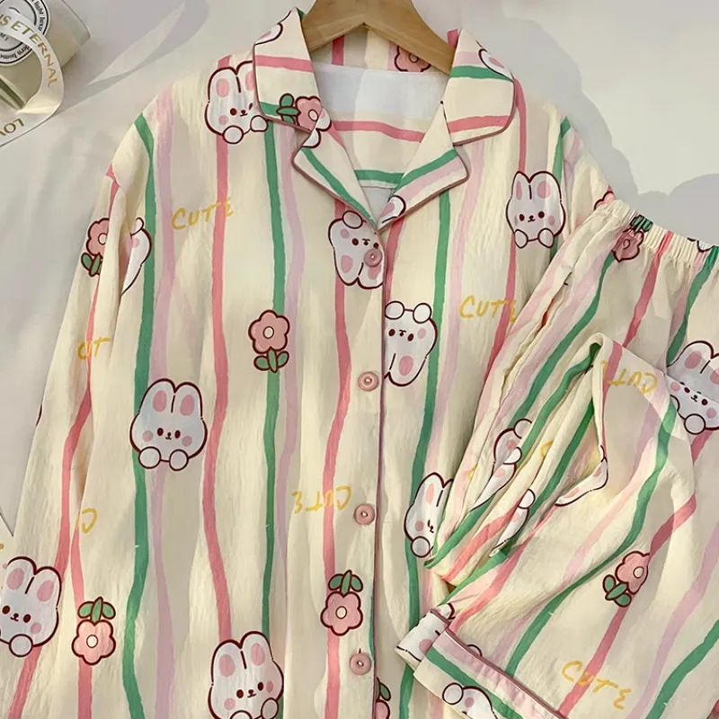 XIAFENYAN Pajama Set Women's Apricot-6