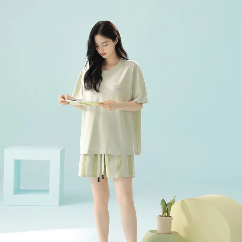 XIAFENYAN Pajama Set Women's Green-1