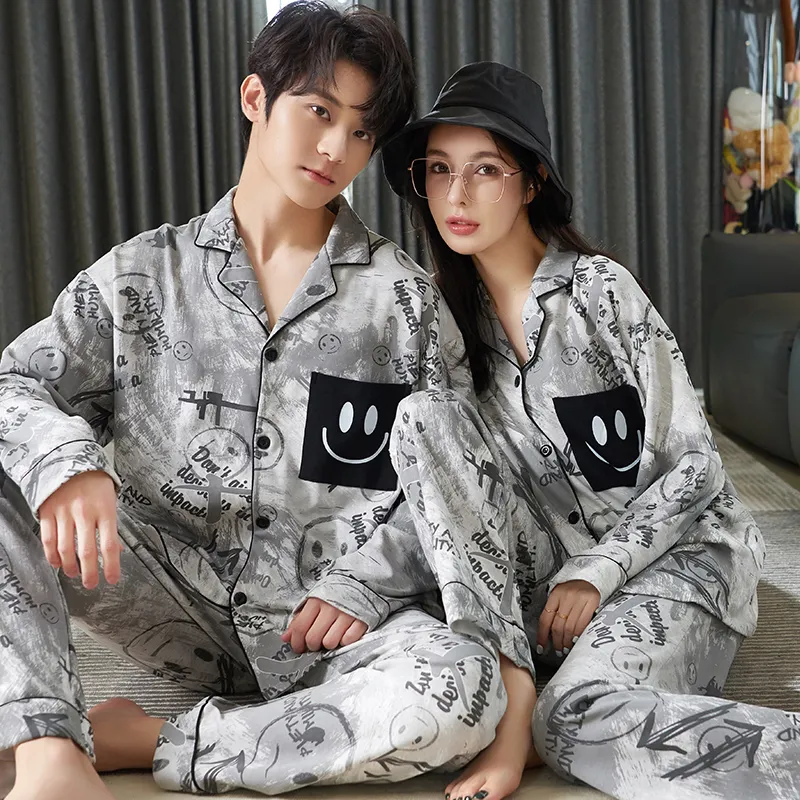 XIAFENYAN Pajama Set Unisex Gray-2