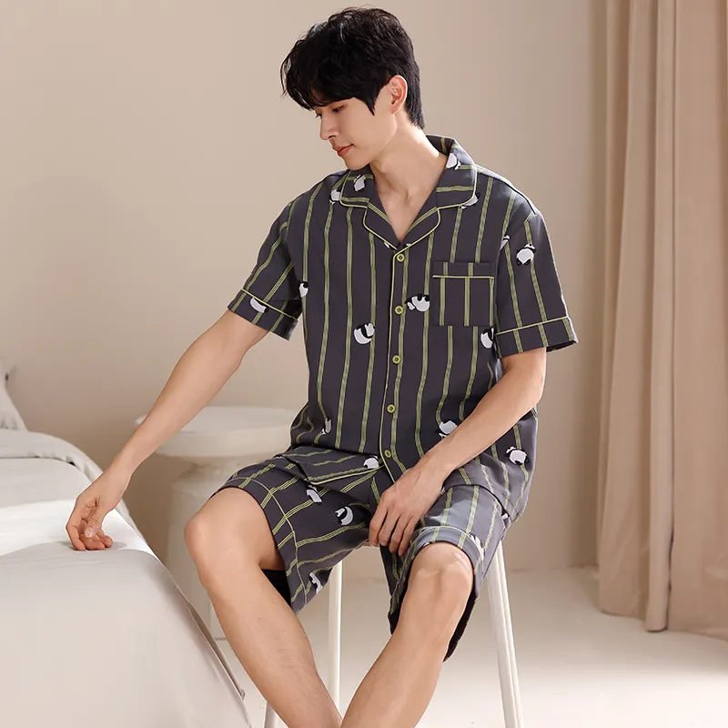 XIAFENYAN Pajama Set Unisex Gray-13
