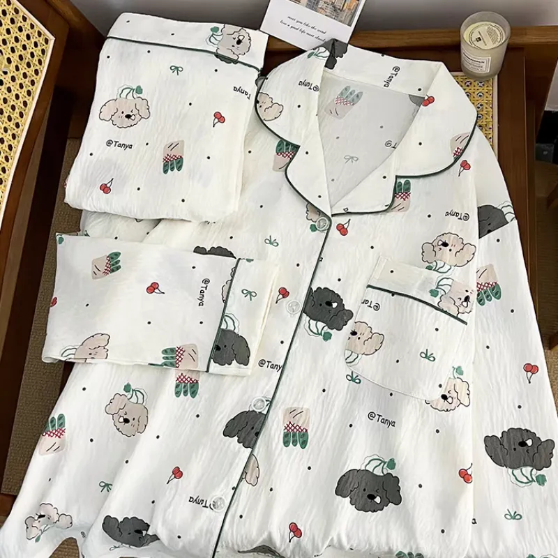 XIAFENYAN Pajama Set Women's Apricot-6
