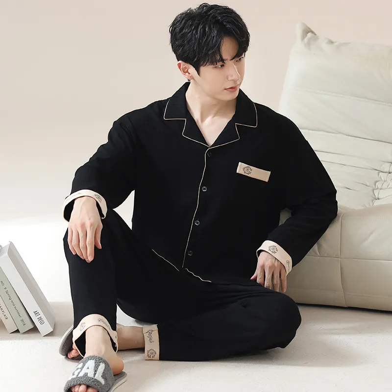 XIAFENYAN Pajama Gift Boxes Men's Black-5
