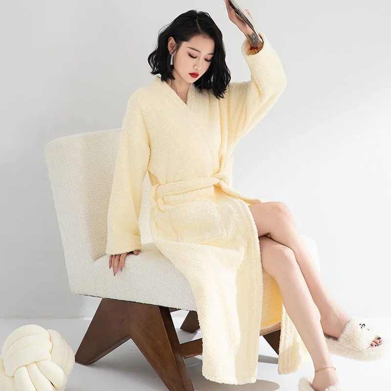 XIAFENYAN Bath Robes Women's Yellow-1