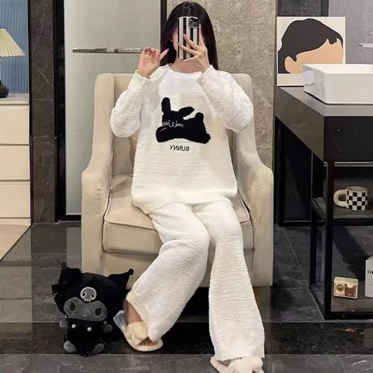 XIAFENYAN Pajama Set Women's Shopping Bag White-5
