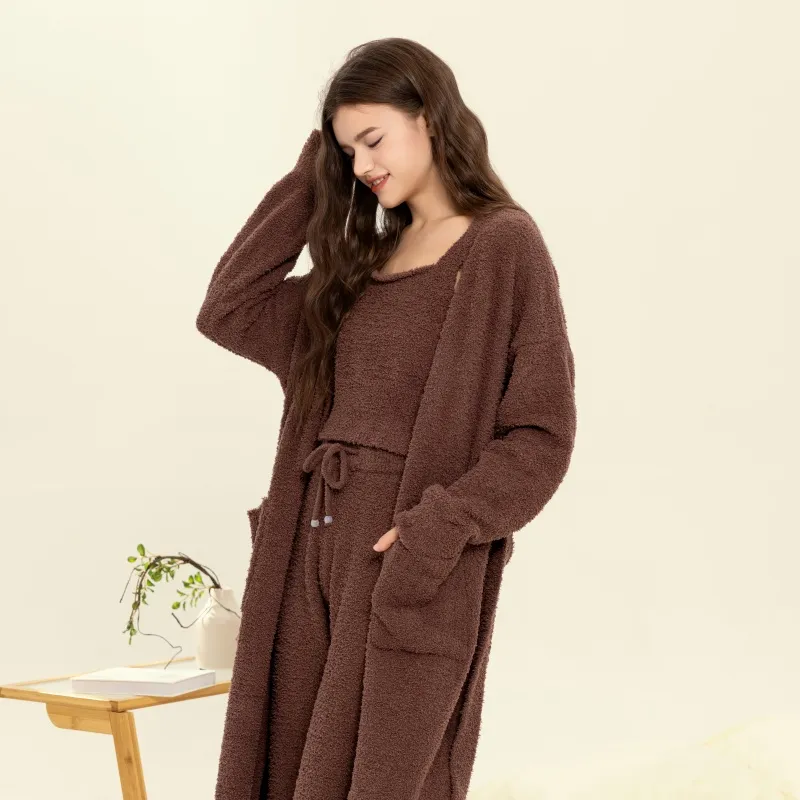 XIAFENYAN Pajama Set Women's Brown-2