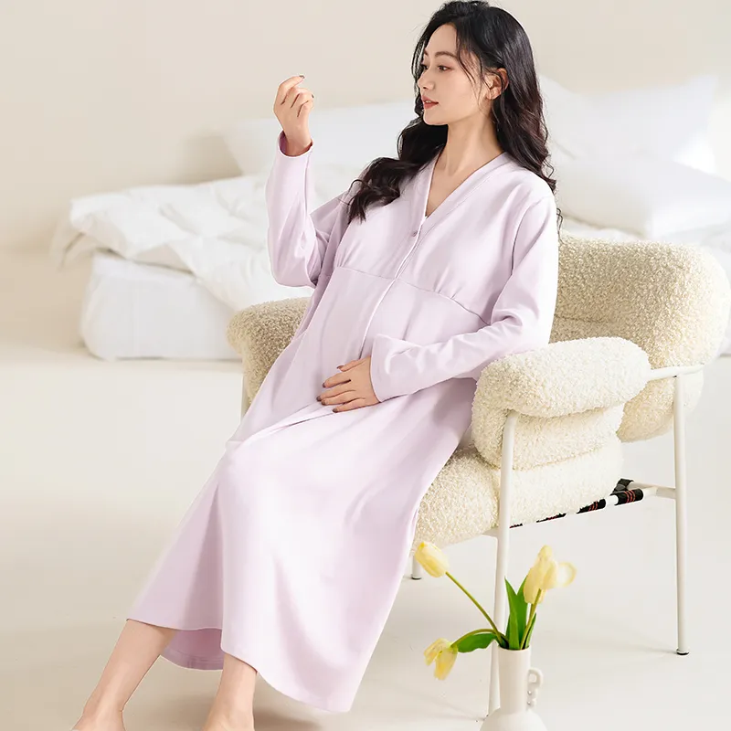 XIAFENYAN Nightgown Women's Purple-1