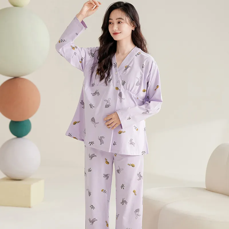 XIAFENYAN Pajama Set Women's Purple-5
