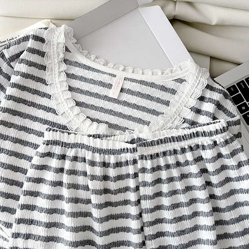 XIAFENYAN Pajama Set Women's Gray-4