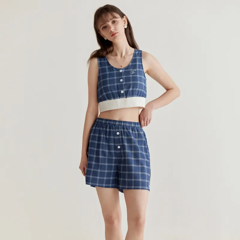 XIAFENYAN Pajama Gift Box Women's Mountain Mist Blue-4