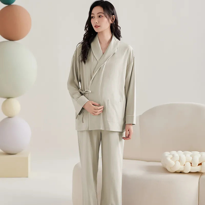 XIAFENYAN Pajama Set Women's Green-5