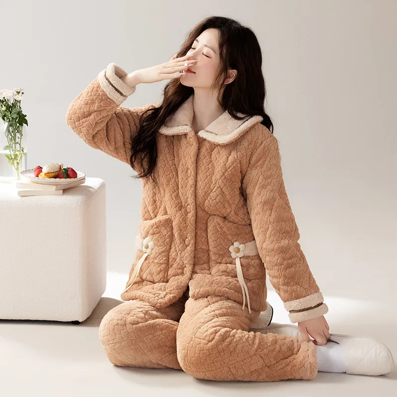 XIAFENYAN Pajama Set Women's Toffee-1