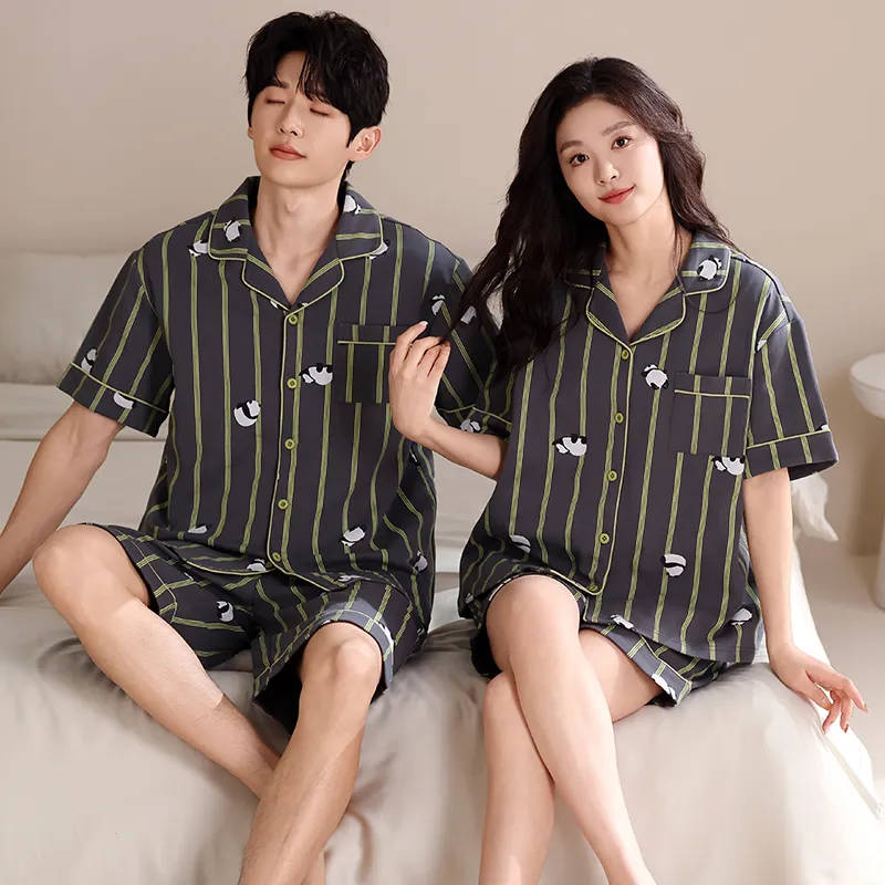 XIAFENYAN Pajama Set Unisex Gray-4