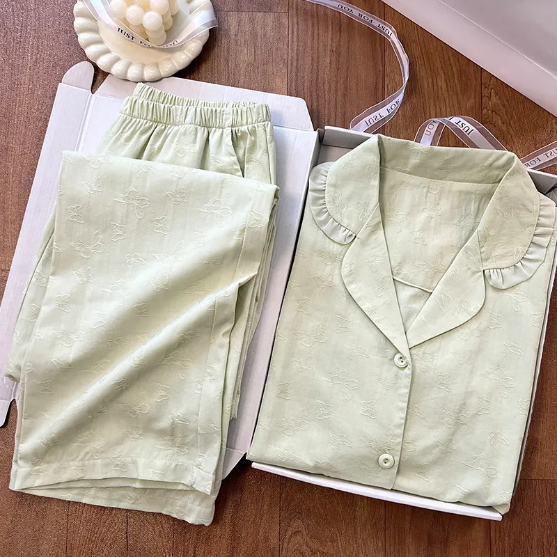 XIAFENYAN Pajama Set Women's Green-1