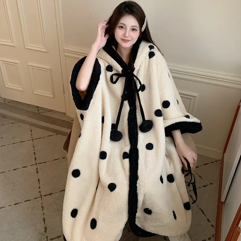 XIAFENYAN Pajama Robe Women's Ecru-1