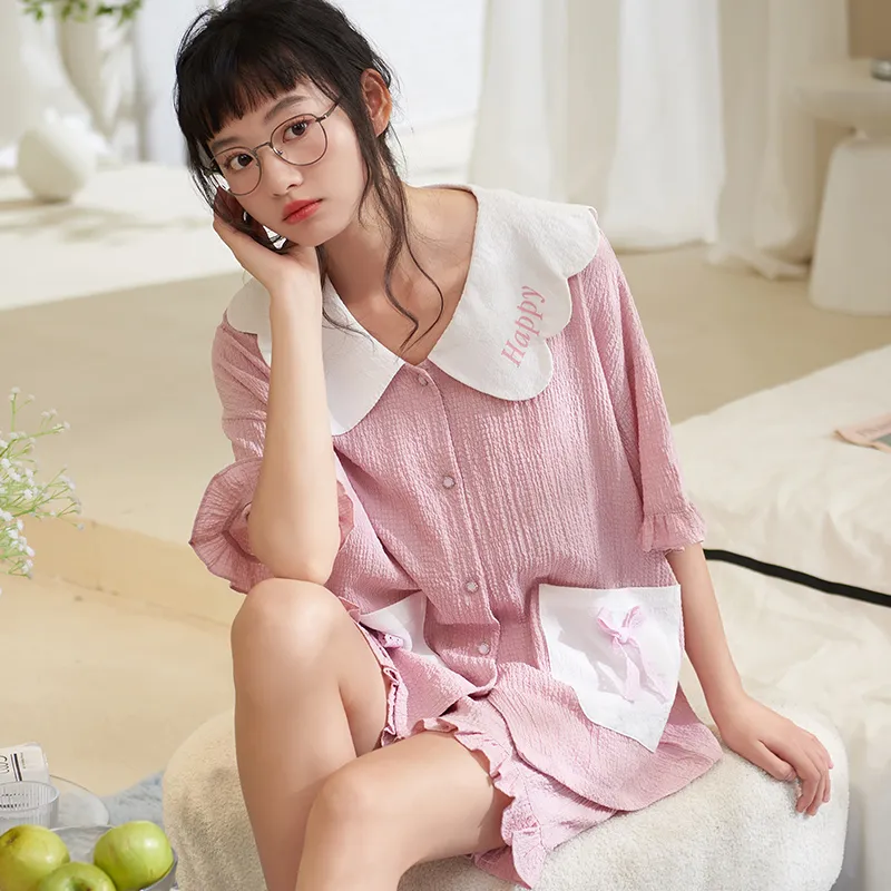 XIAFENYAN Pajama Set Women's Pink Purple-2