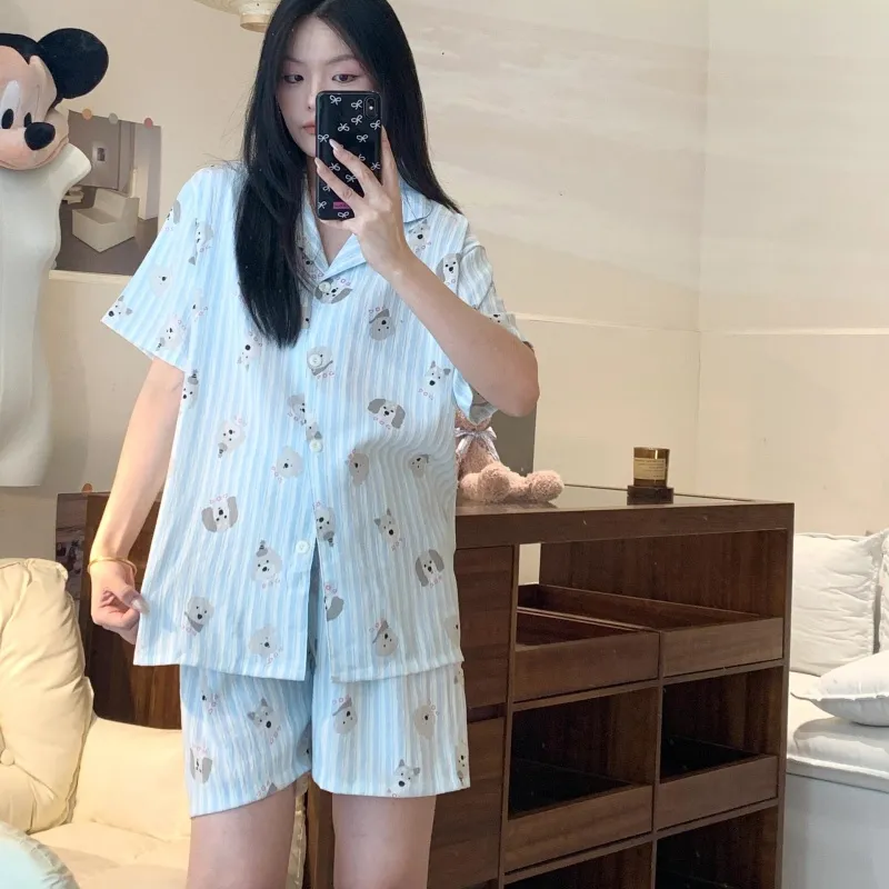 XIAFENYAN Pajama Set Women's Blue-1