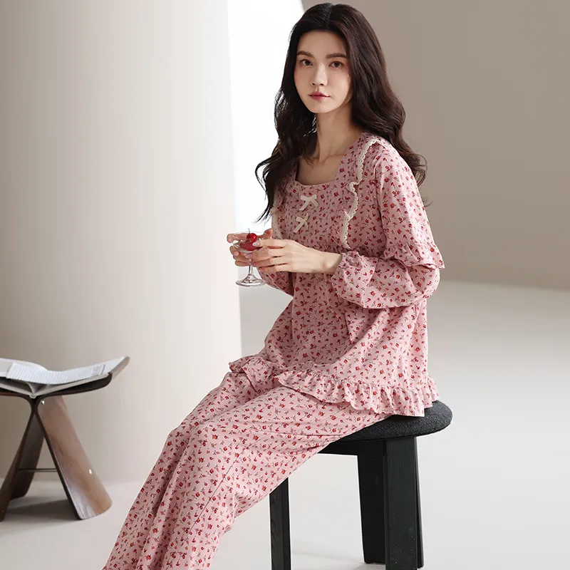 XIAFENYAN Pajama Set Women's Pink-5