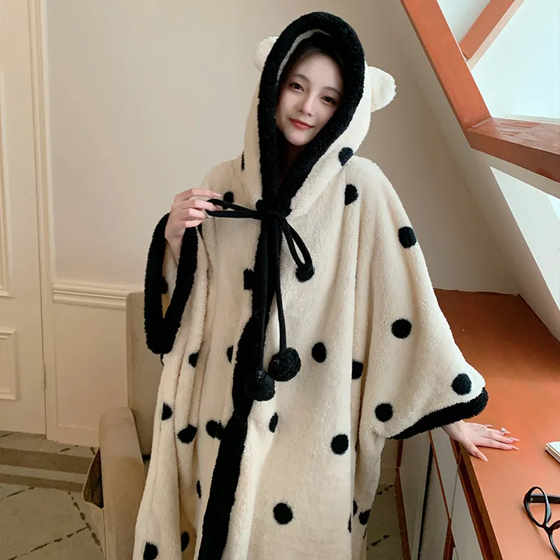 XIAFENYAN Pajama Robe Women's Ecru-6