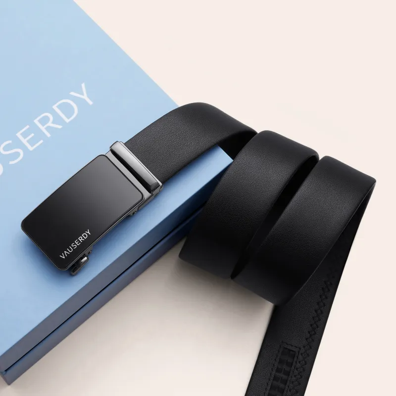 VAUSERDY Cow Leather Fashion Trend Youth Belt Men's 3.5cm-3