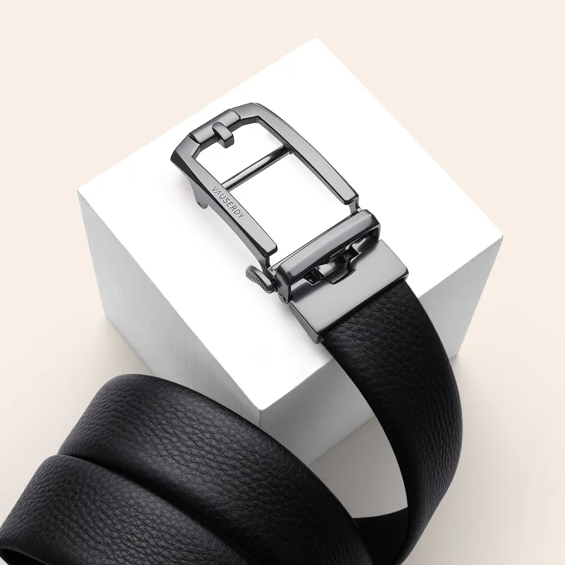 VAUSERDY Top Grain Cow Leather Youth Pants Belt Men's 3.5cm-3