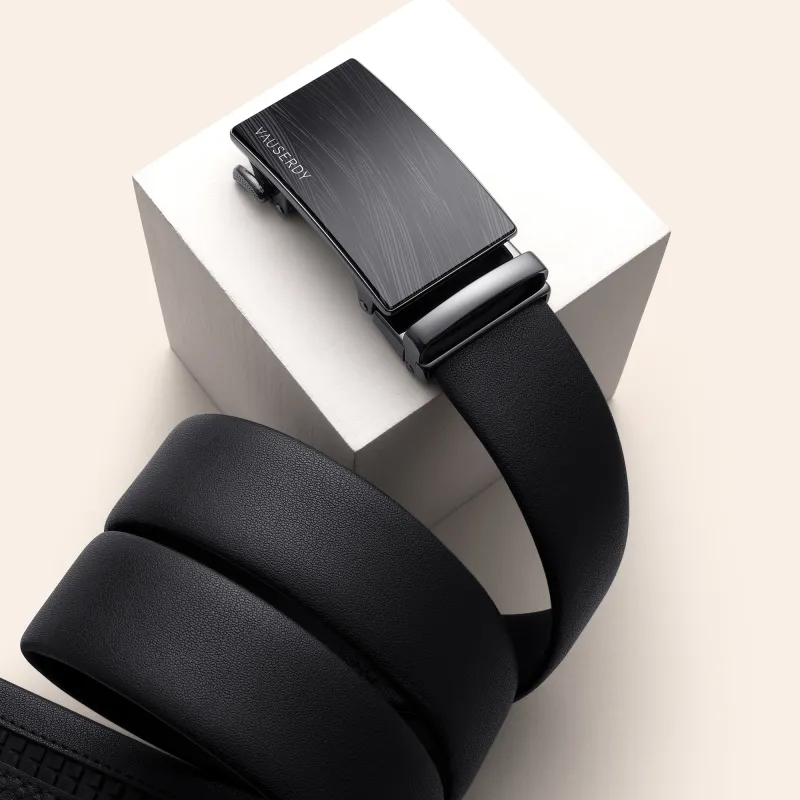 VAUSERDY Top Grain Cow Leather Leather Belts Men's Width  3.5cm-2