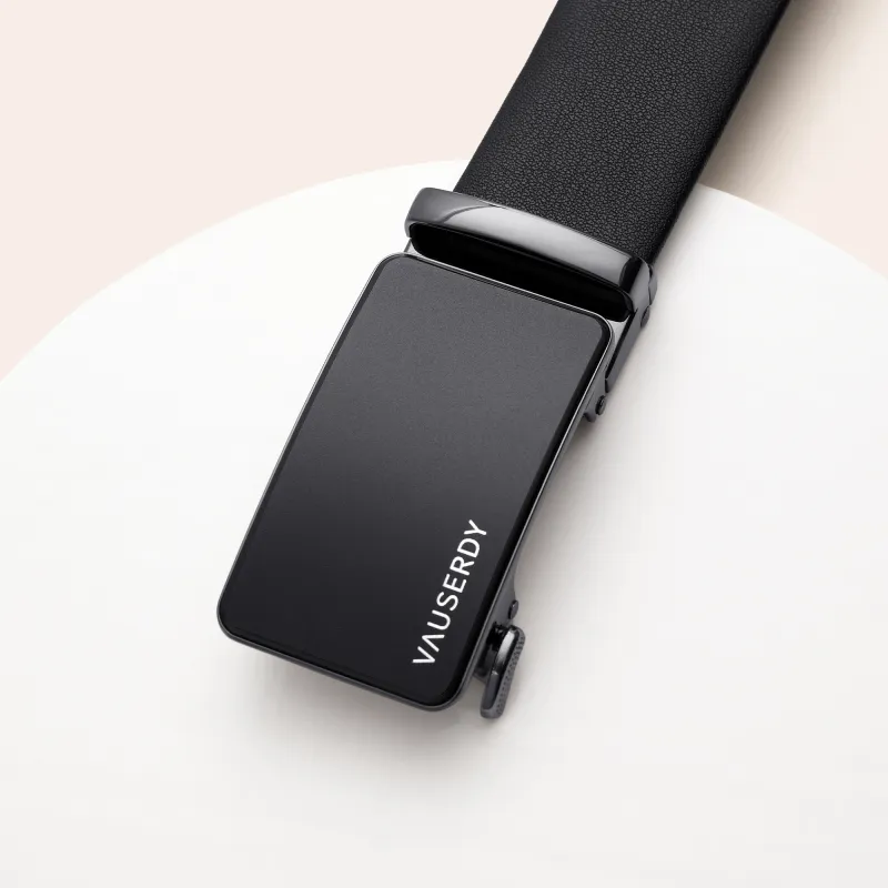 VAUSERDY Cow Leather Fashion Trend Youth Belt Men's 3.5cm-1