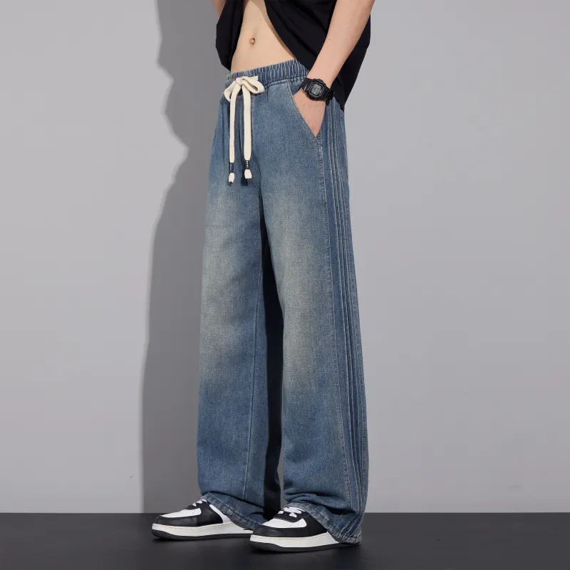 ZWWWZ Jeans Unisex Vintage Blue-3