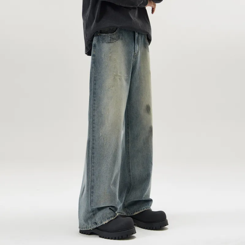 ZWWWZ Jeans Unisex Vintage Blue-3