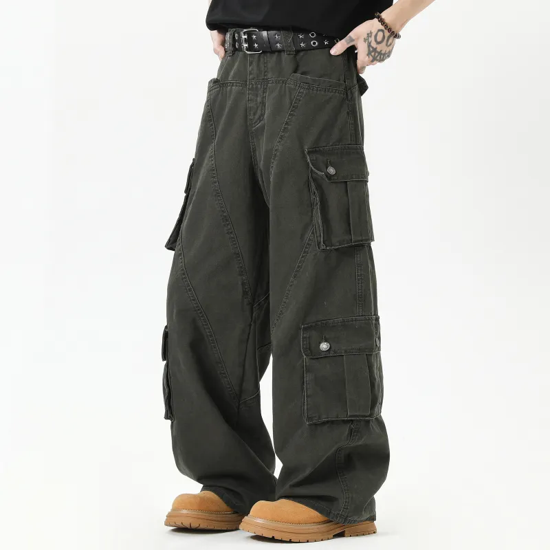 ZWWWZ Jeans Unisex Green-3