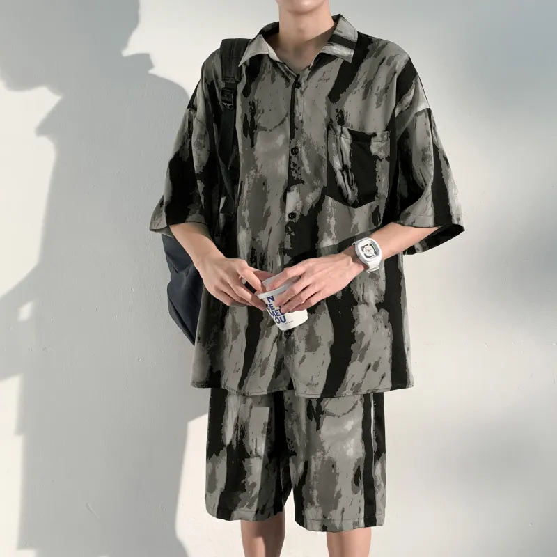 ZWWWZ Shirt Matching Set Unisex One Set Of Suits-3