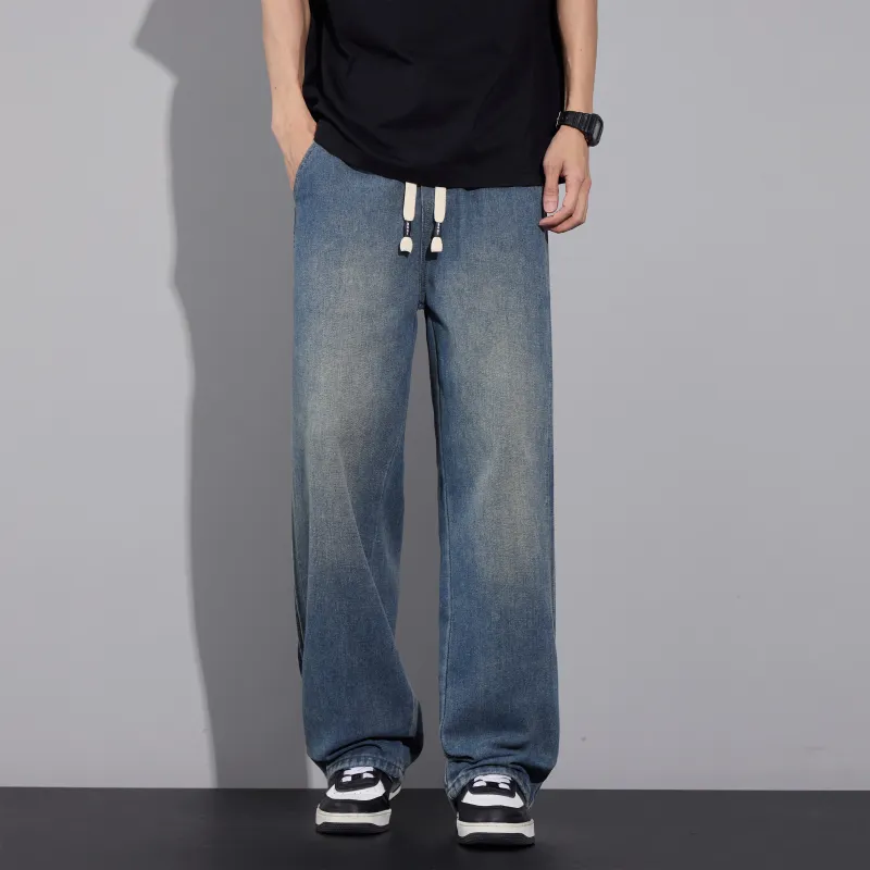 ZWWWZ Jeans Unisex Vintage Blue-5