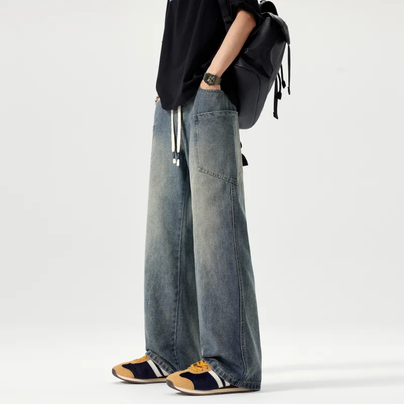 ZWWWZ Jeans Unisex Vintage Blue-2