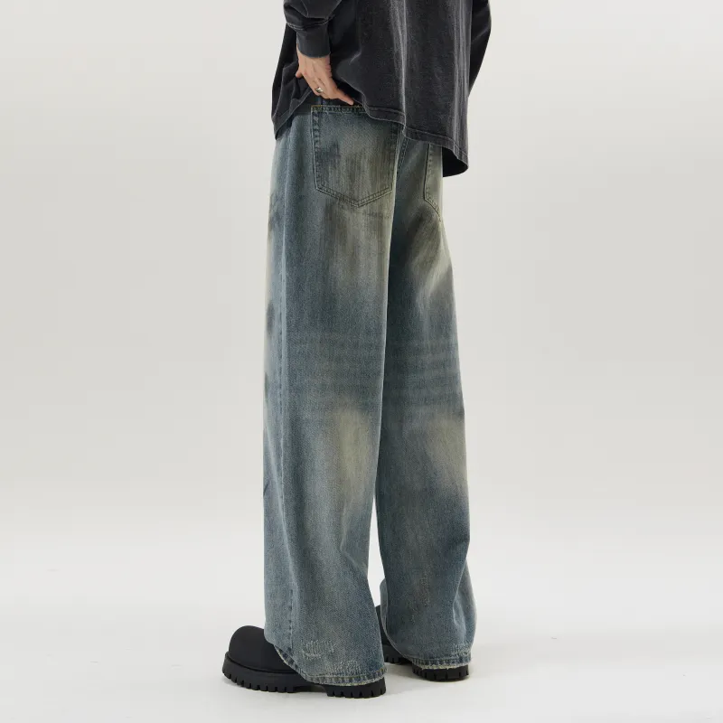 ZWWWZ Jeans Unisex Vintage Blue-5