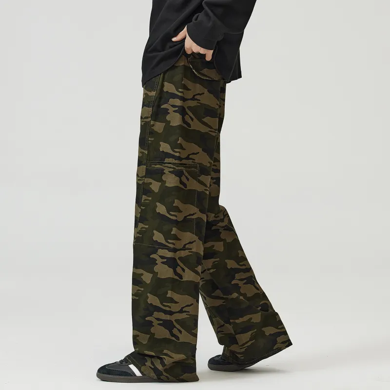 ZWWWZ Cargo Pants Unisex Camouflage-5
