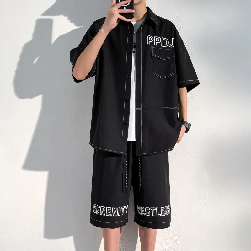 ZWWWZ Shirt Matching Set Unisex-4