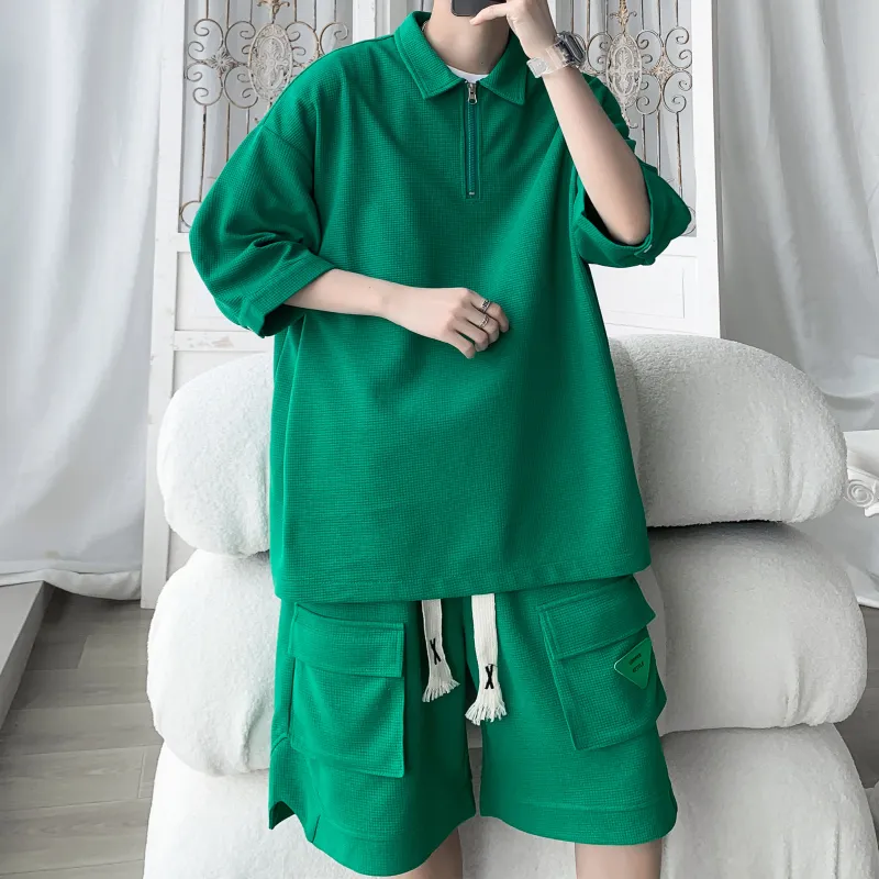 ZWWWZ Shirt Matching Set Unisex-4