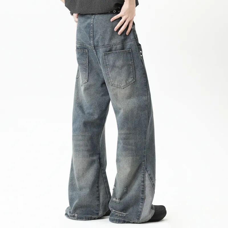 ZWWWZ Jeans Unisex Vintage Blue-4