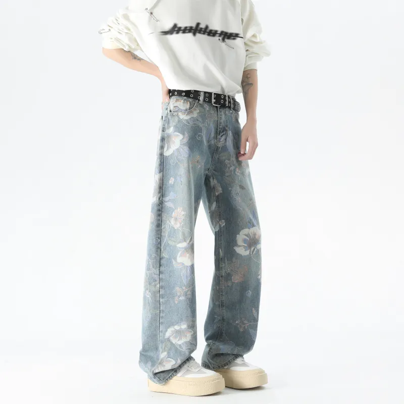 ZWWWZ Jeans Unisex Light Blue-6