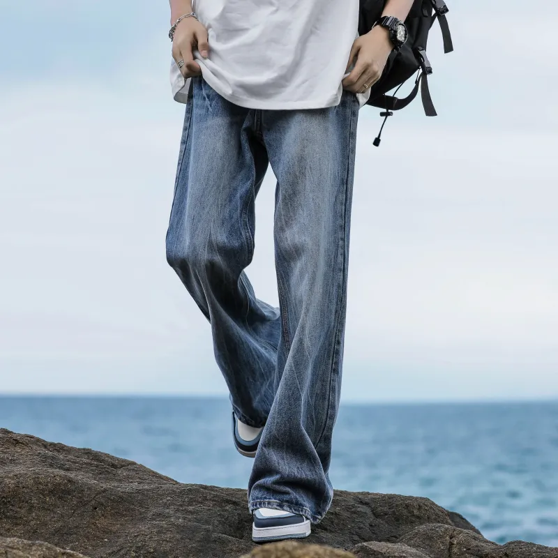 ZWWWZ Jeans Unisex Vintage Blue-6